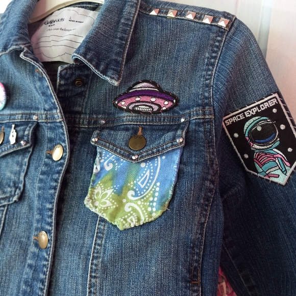 💀 Big kid alien themed custom Rage Jacket! "Out of This World"! Sold - Picture 2 of 9